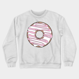 White Donut, Doughnut, Chocolate, Frosting, Icing Crewneck Sweatshirt